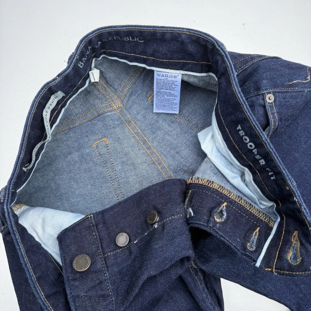 Banana Republic Jeans Mens 30X32 Trooper Fit Selvedge White Oak Cone Denim USA